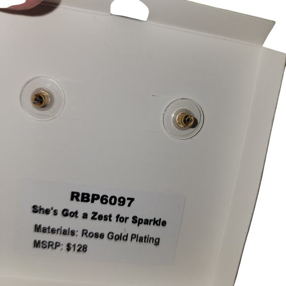 BOMB PARTY NWT SHES GOT ZEST FOR GLAM BLING EARRINGS - Picture 3 of 4